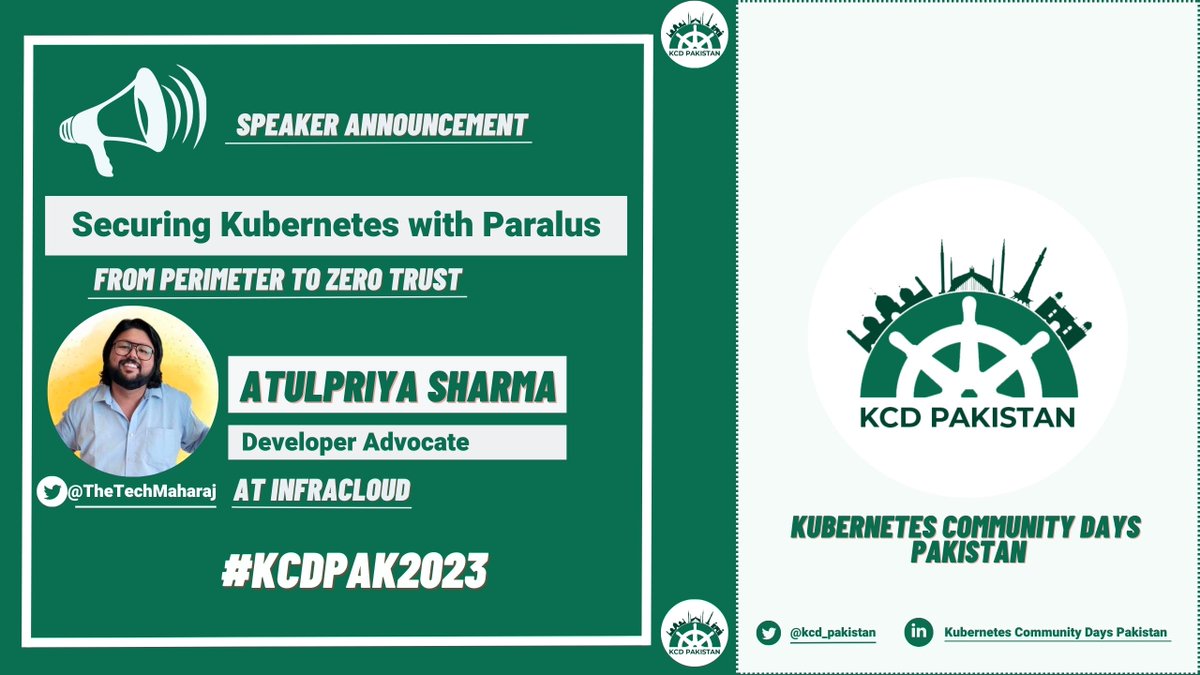 KcdIslamabad's tweet photo. How @paralus_  can help secure access to your Kubernetes clusters with a quick hands-on demo.

Speaker:  @TheTechMaharaj 🙌

RSVP: https://t.co/ElO8IvZ3dE https://t.co/GmebXLfGMe