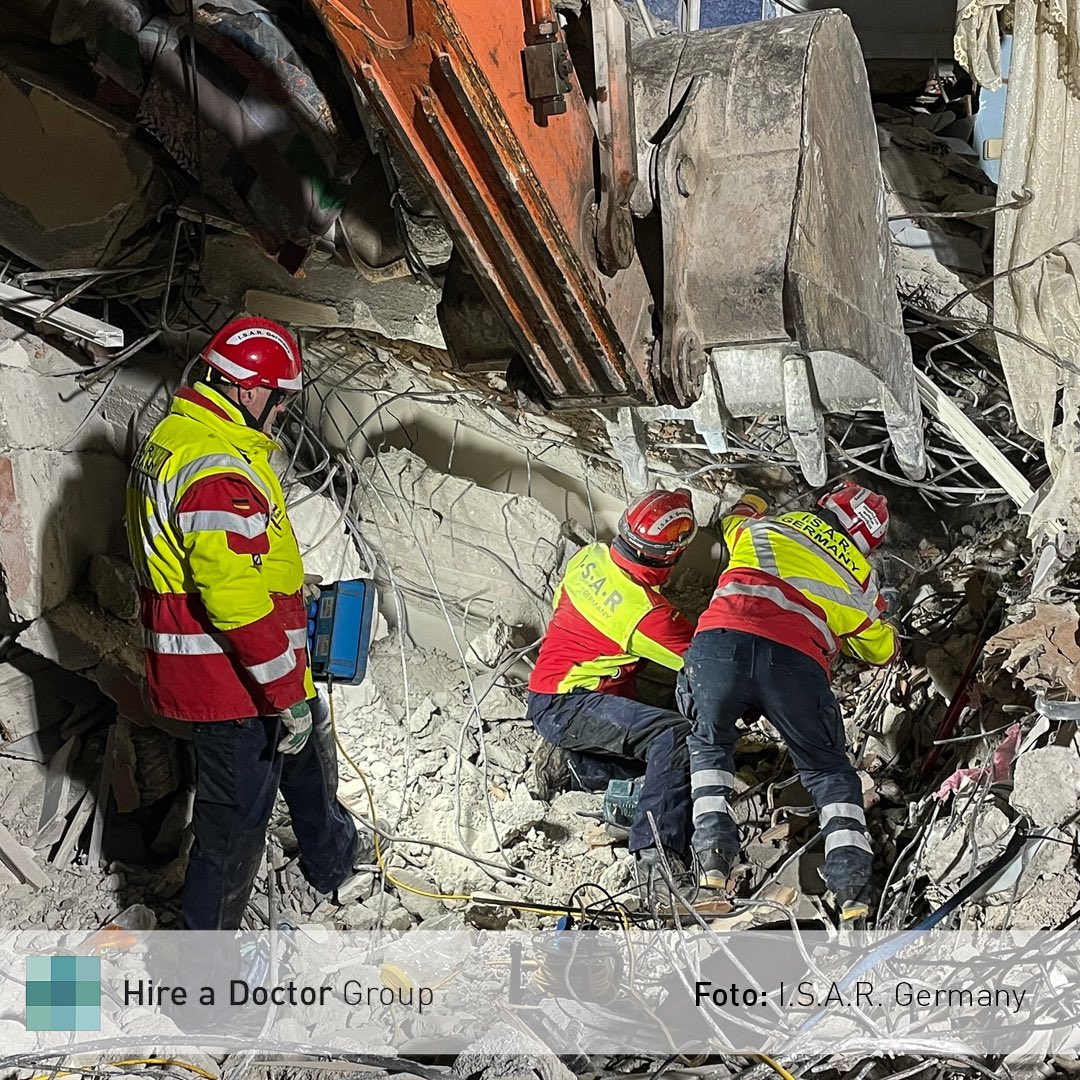 hireadoctor's tweet photo. #Erdbeben 10.000 € für Hilfseinsatz: "Handeln ist jetzt die Devise", so einer unserer Geschäftsführer. Deshalb spenden wir 2x5000 € an die Hilfsorganisationen @ISAR_GERMANY + @at_fire , die sich schon Mo. auf den Weg ins Katastrophengebiet gemacht haben.
#ErdbebenInDerTuerkei https://t.co/9ibp0GjwEH