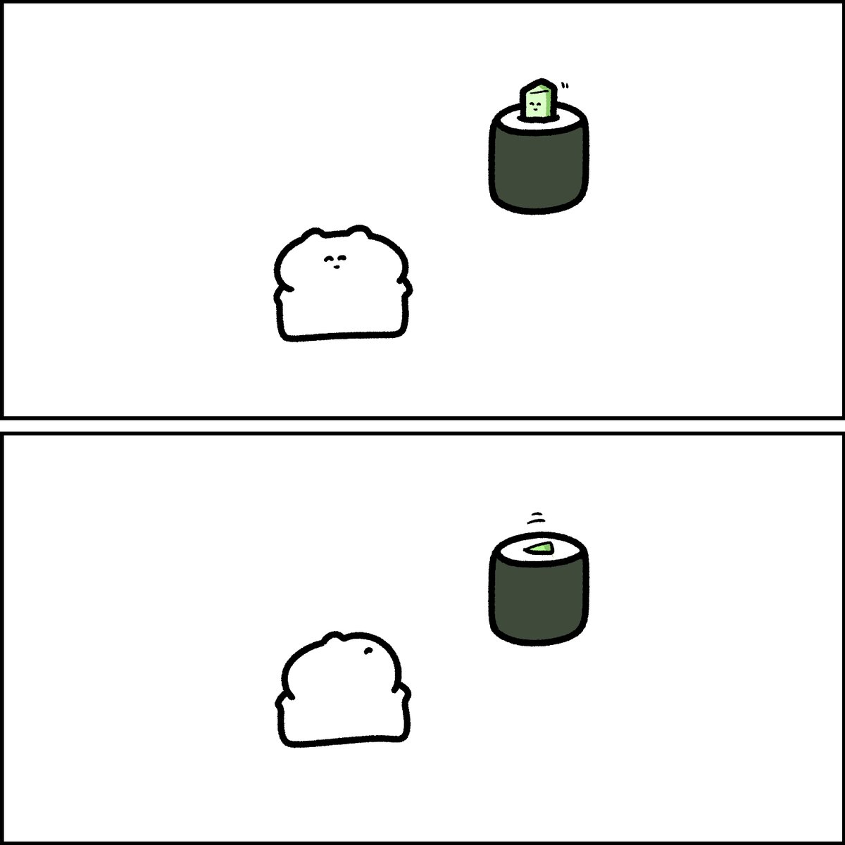 チラ見するきゅうり 