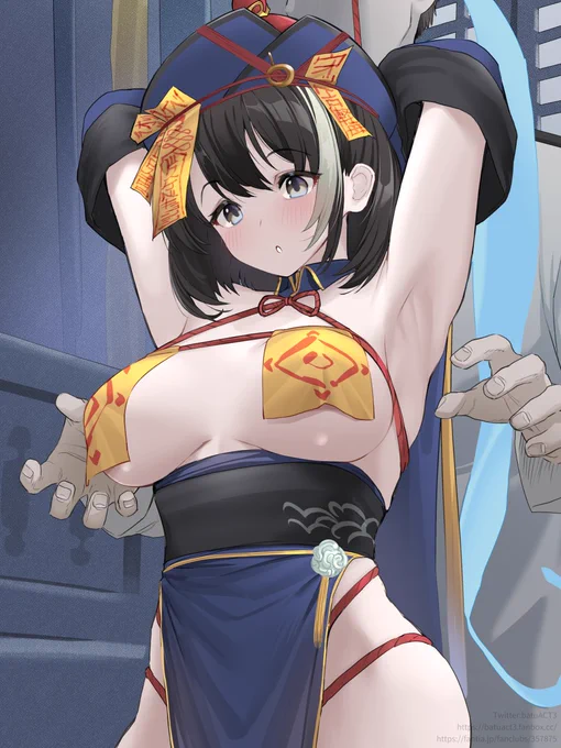 キョンシーの華甲です。私も着替えてまいりましたけど……どこかヘンでしたか? #アズールレーン 
