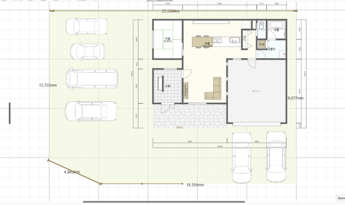工務店に話を通しやすくする為にCADで図面作ってる 