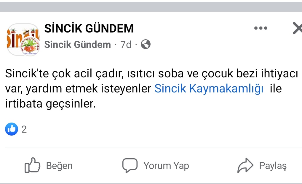 ilbey625's tweet photo. @TuncayTursucu Adıyaman sincik kaymakamlık (0416) 421 20 01 https://t.co/HFkUMsN0e6