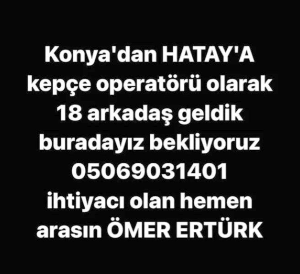 #hatay #Kahramanmaras #iskenderun #malatya #adıyaman #deprem #afad <a href="/haluklevent/">Haluk Levent ( Ahbap Ekibi )</a> <a href="/DepremDairesi/">AFAD Deprem</a> <a href="/AFAD_gonullu/">AFAD Gönüllülük Sistemi</a>