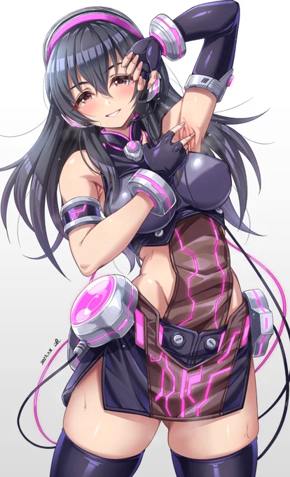 【Skeb】蒸れ蒸れ腋見せ藤原肇ちゃん 