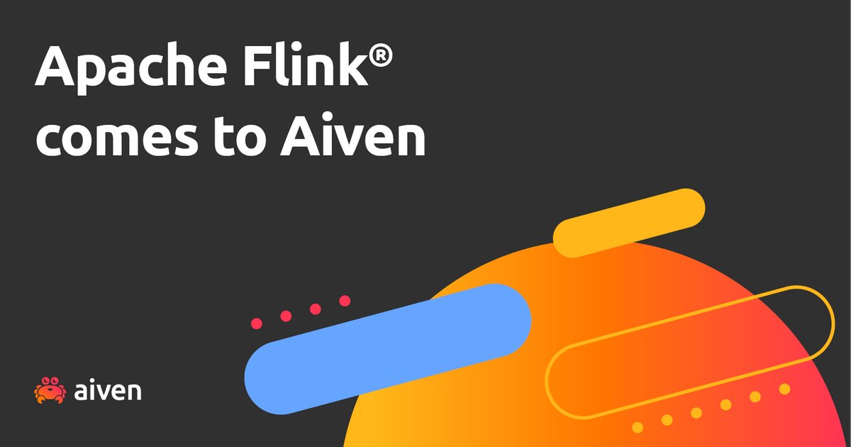 Aiven for Apache Flink® is now generally available! 🎉

Leverage the power and flexibility of real-time data processing with self-service #FlinkSQL deployed in the cloud of your choice. Read the announcement and give it a try at aiven.io/blog/aiven-for…