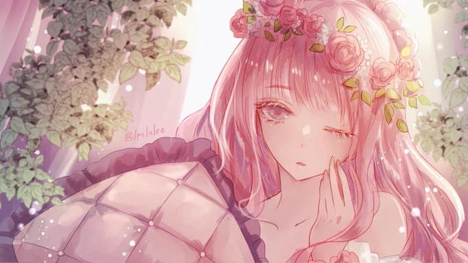 タグ企画 #一次創作絵師拡散フェス03 に参加します!フリルとレースとお花を纏った女の子を描いています 