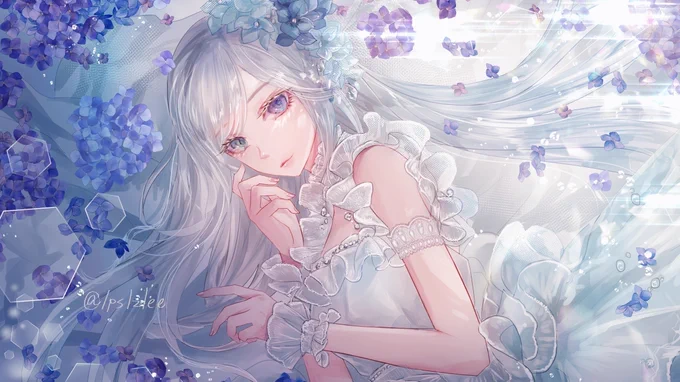 タグ企画 #一次創作絵師拡散フェス03 に参加します!フリルとレースとお花を纏った女の子を描いています 