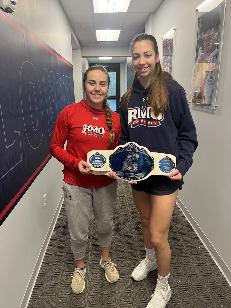 RMUSoftball's tweet photo. It is decided! Alaina slips past Charlotte 3-2 and will take on Dana to decide who will be the 2023 #ColonialChallenge Champion. Tonight‼️

#StayTuned #Compete https://t.co/knawjGDGr0