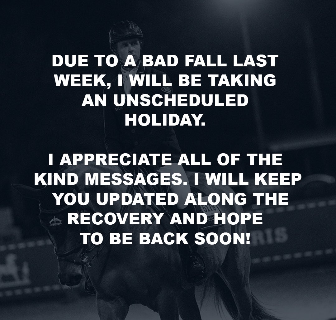 Due to a bad fall last week, I will be taking an unscheduled holiday. 

I appreciate all of the kind messages. I will keep you updated along the recovery and hope to be back soon!