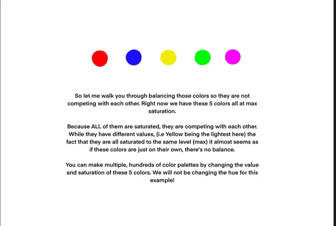 Yes! I go thru this in my color fundamentals tutorial!
Tldr, colors can fight 🤬, you need to learn how to make those colors be nice to each other 🤝 https://t.co/V94xu1ot4B 
