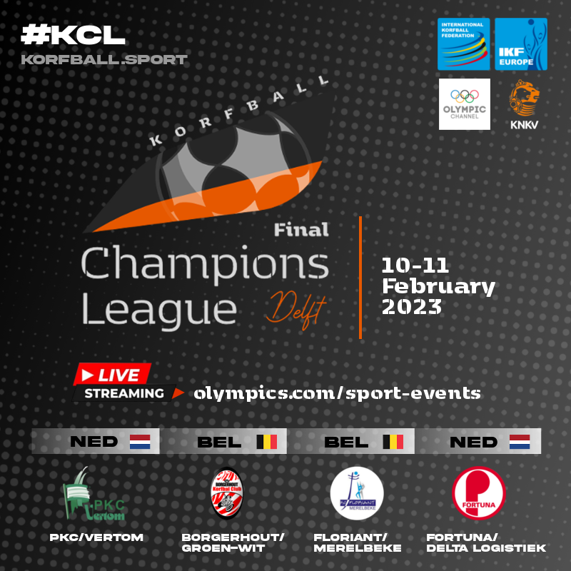korfball's tweet photo. #TheBigFinal of this season's IKF #Korfball Champions League is almost here! 🏆 Do you already have your tickets? From 10-11 Feb in Delft, NED. It's going to be amazing!
🎟️Tickets: https://t.co/jR3e06A5r0
📺Live streams: https://t.co/9macYPVg2U
📰https://t.co/RTrKnRqsMm #korfbal https://t.co/kclJ6KFEVx