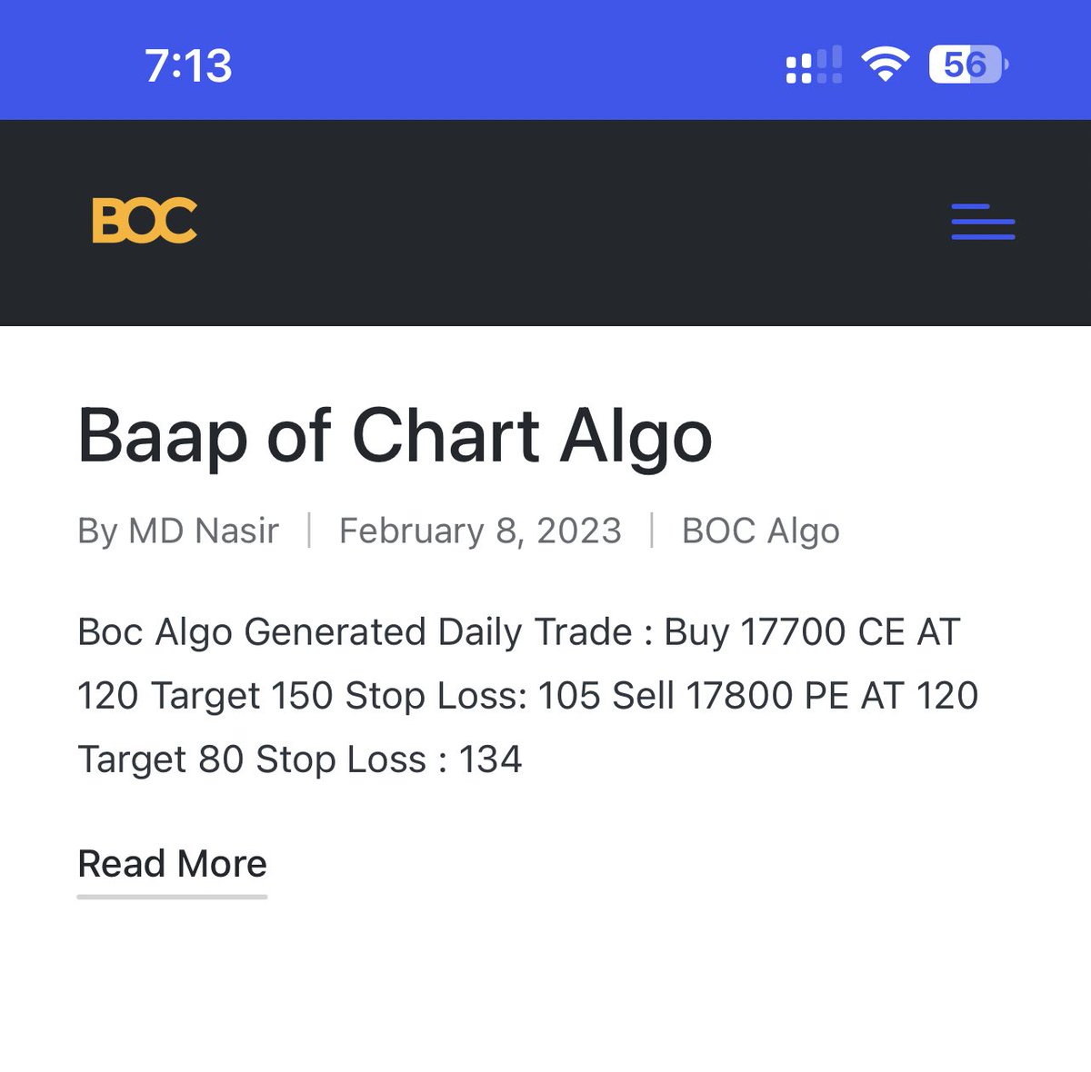 From tomorrow this type of Trade You will get at 9:20 AM . Website: bocalgo.com Baki 9 Pm jo Podcast hai usko miss mat krna , kese trade krna hai wo sb details btaya jayega.