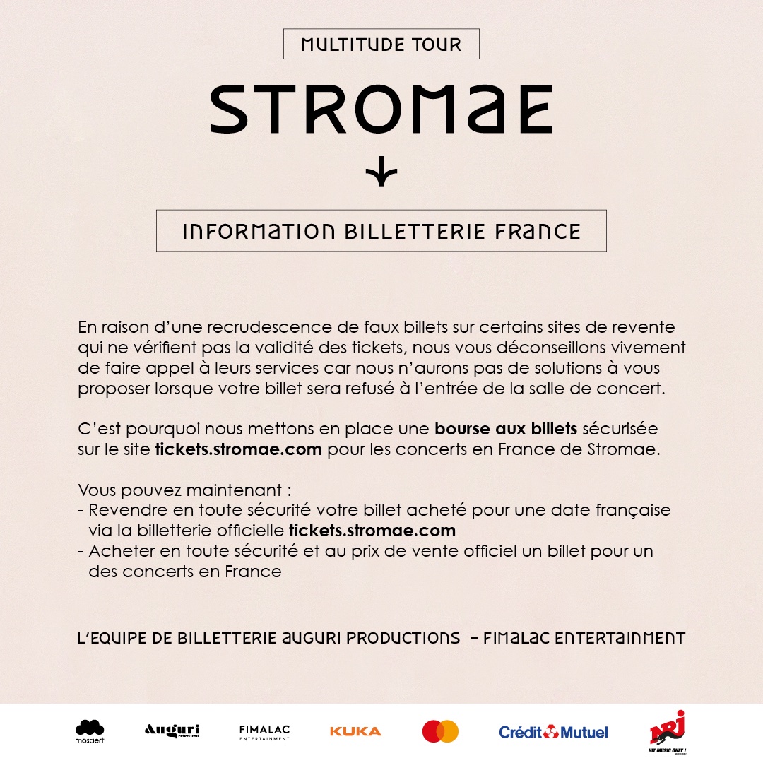 🔔 Alerte billetterie France Concerne uniquement les show en France en 2023 ➡️ tickets.stromae.com/fr/plateforme-… — 🔔 France ticketing alert Concerns only shows in France in 2023