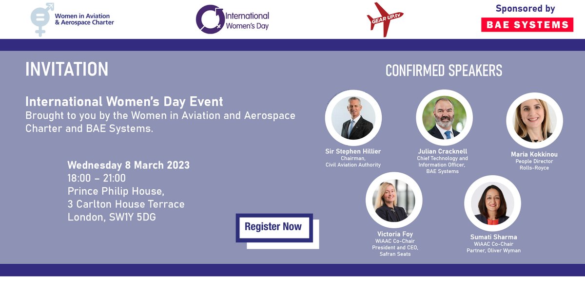 Join us in London at our in-person event to mark #IWD2023. 

The event will be a unique evening of networking, with an opportunity to meet WiAAC Co-Chairs Victoria Foy and Sumati Sharma alongside our other awesome speakers. 

Register for tickets today at: eventbrite.co.uk/e/women-in-avi…