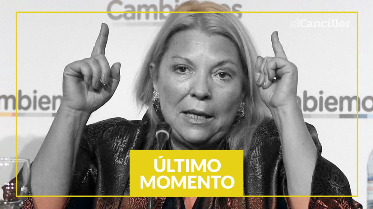 elcancillercom's tweet image. [AHORA] Elisa Carrió confirmó que será candidata a presidenta.