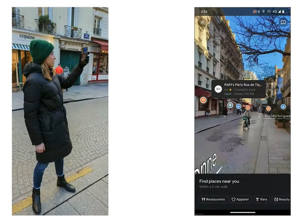 tweetsperdidos's tweet image. #GoogleAI #ImmersiveView #GoogleMaps 
Detectando objetos, lugares, personas, etc. con el móvil, usando data de Google Maps para ubicar lugares (nombres/labels)