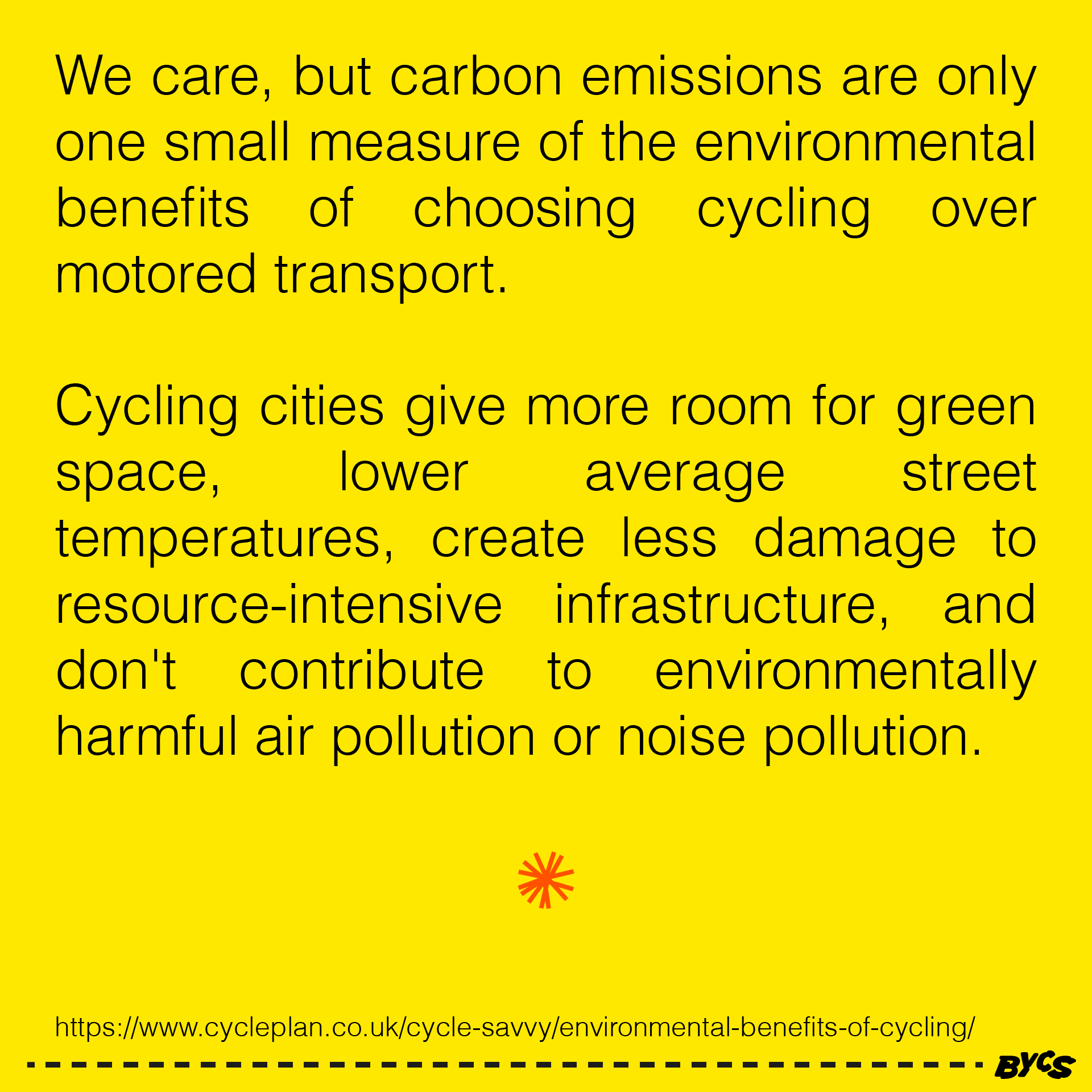 BYCS on Twitter "CYCLING IS EMISSIONS FREE, BUT WHO CARES? Share