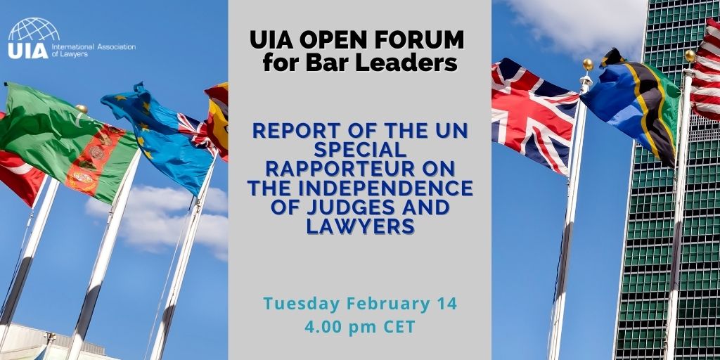 UnionIntAvocats's tweet photo. 📢Register now to our next Open forum for Bar leader on February 14th!
+ info: https://t.co/pHmJNCw4Fu
✉Register at nalonso@uianet.org
#UIA #UIAOpenforum #UIAEvents
@UrquiolaPalacio, @ExRelator_ONU @Aperezcuellar @Nalonsomoran https://t.co/ystr3LWaU0