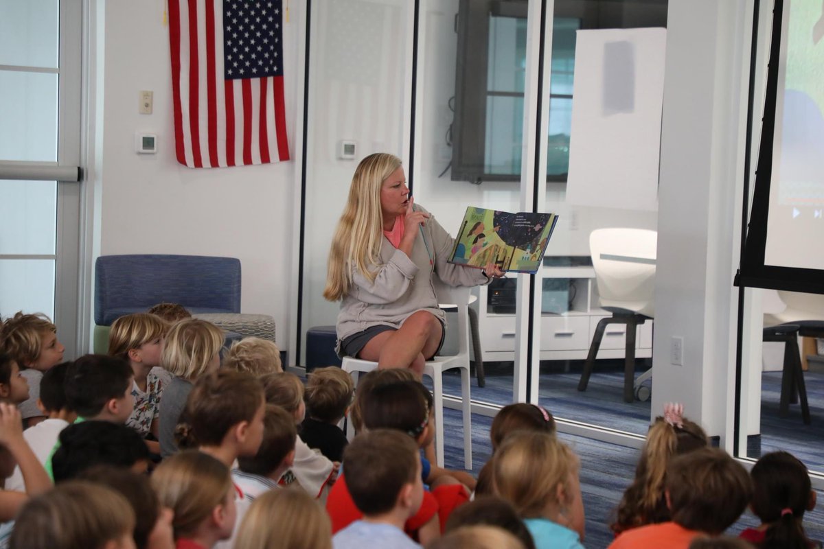 GSSstingrays's tweet photo. Ms. Hoffman read EVERYBODY IN THE RED BRICK BUILDING by Anne Wynter & @ogemora at this morning's Lower School Book Club. Ms. Hoffman encouraged the students to help her tell the story by making all the fun sounds included in the book.
#gulfstreamschool #bookclub https://t.co/lnHoaESsDR
