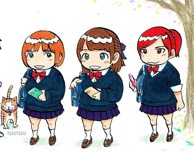 女子と茶白猫にゃん #猫好き #illustration #オリジナルイラスト  