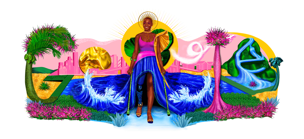 GoogleDoodles's tweet photo. Today’s #GoogleDoodle shines a spotlight on Haitian American model and disability advocate Mama Cax.

Learn about how she expanded the image of what people with disabilities should be or look like → https://t.co/PEqOhMgkm4

🎨: Lyne Lucien https://t.co/bblI5MMSwC