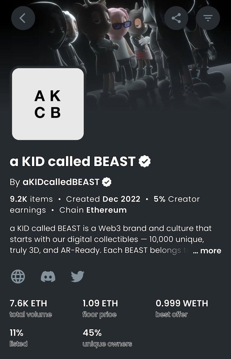 KingQNFT's tweet photo. ๐จ๐๐๐พWE DID IT #BEASTFAM!!!๐๐๐ป ๐
WOKE UP TO @akidcalledbeast @ 1ETH+ FP! I DIDN'T DOUBT IT 4 ONE SEC, IT WAS JUST "HOW SOON?!?" #lfg #wgmi #AKCB #beastfam #BAGMI #nextBlueChip #gamechanger #FHAC #rarebreed #noturningbacknow #letsflipBAYC #iykyk @Rafsby @CryptoKrad @MeowMrkat https://t.co/iltGqLvxZx