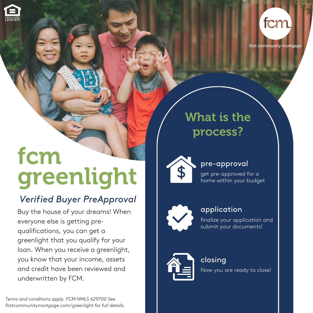TxREguy's tweet image. Buy the house of your dreams with FCM Greenlight - our very own Verified Buyer PreApproval program!
While everyone else is getting pre-qualifications, you can get a Greenlight that you qualify for your loan.

Contact me for more information! firstcommunitymortgage.com/lanelauritsen