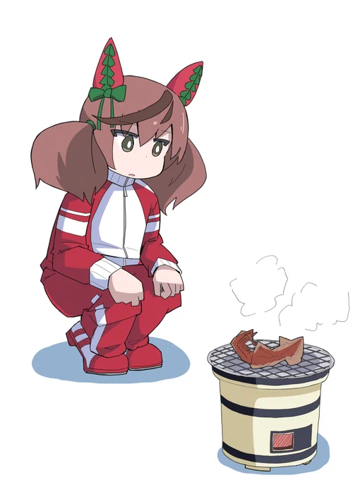 #33日ネイチャチャレンジ#ナイスネイチャ#ウマ娘 8日目スルメを炙るネイチャ 