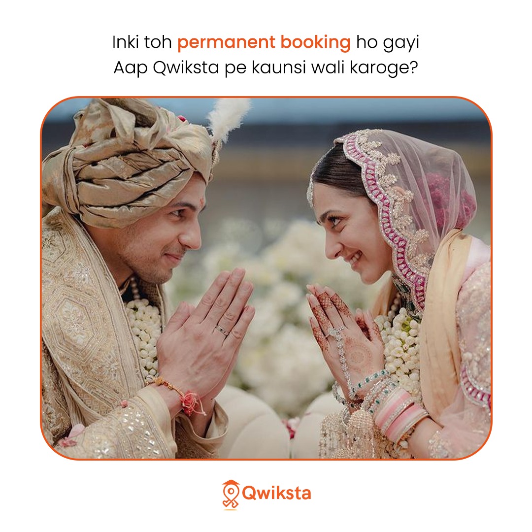 Qwiksta1's tweet photo. Happy #PermanentBooking to you, @sidmalhotra and @kiaraaliaadvani 💕
#PermanentBooking #SidKiara #Wedding #SiddhartMalhotra #KiaraAdvani #IndianWedding #Couple #CoupleGoals #MomentMarketing #Trending #Qwiksta #Hotels #BookNow #EasyBooking #HassleFree #CoupleFriendly #Book https://t.co/NdfpSA0yBo
