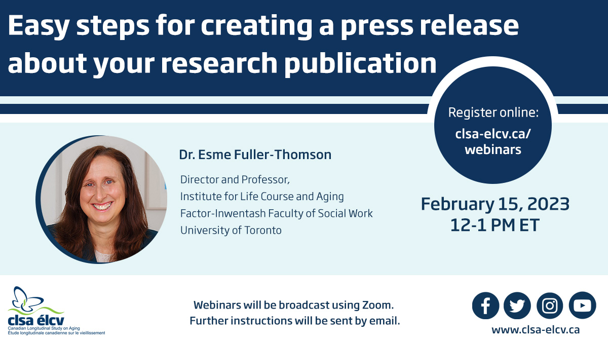 Canadian Longitudinal Study on Aging (CLSA) tweet media