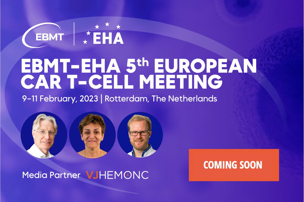 #CART23 begins tomorrow and we're looking forward to some wonderful interviews!🤩

Join us for this year's congress &amp; discover the latest in #CARTcell therapy.💉

<a href="/TheEBMT/">EBMT</a> <a href="/EHA_Hematology/">European Hematology Association</a> #CART23 #HemOnc #ImmunoOnc #CARTcell #tcellrx #MMsm #LymSM #LeuSM