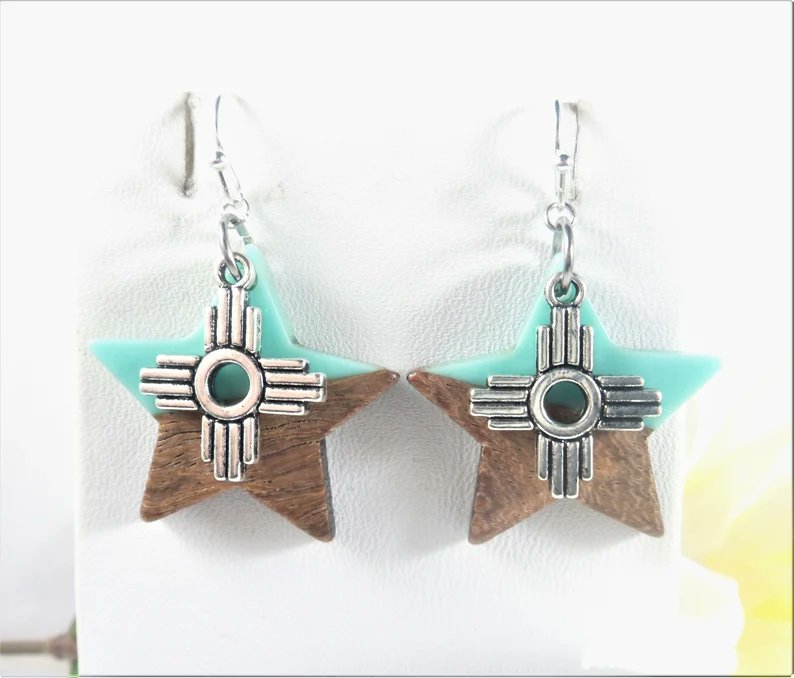 Vallee Rose on Twitter "Turquoise Zia Earrings, Zia Star Earrings