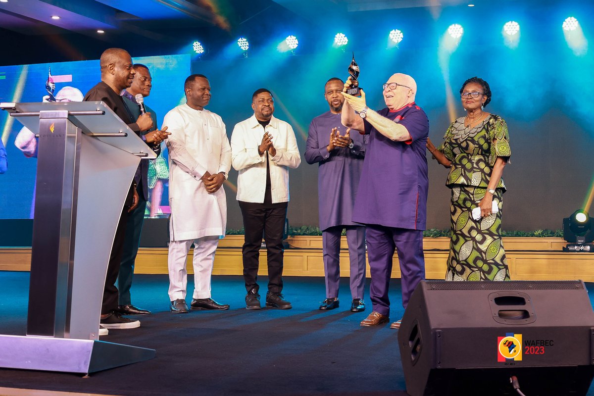 WOFBEC's tweet photo. Every year at WAFBEC, we honor a minister of the gospel who has contributed to the advancement of the gospel in Nigeria.
At #WAFBEC2023, we honored Reverend Emiko Amotsuka. Thank you for giving, teaching, and building the body of Christ.
#WAFBEC #NowWofbec #Honournight https://t.co/3KSCnXK5u7
