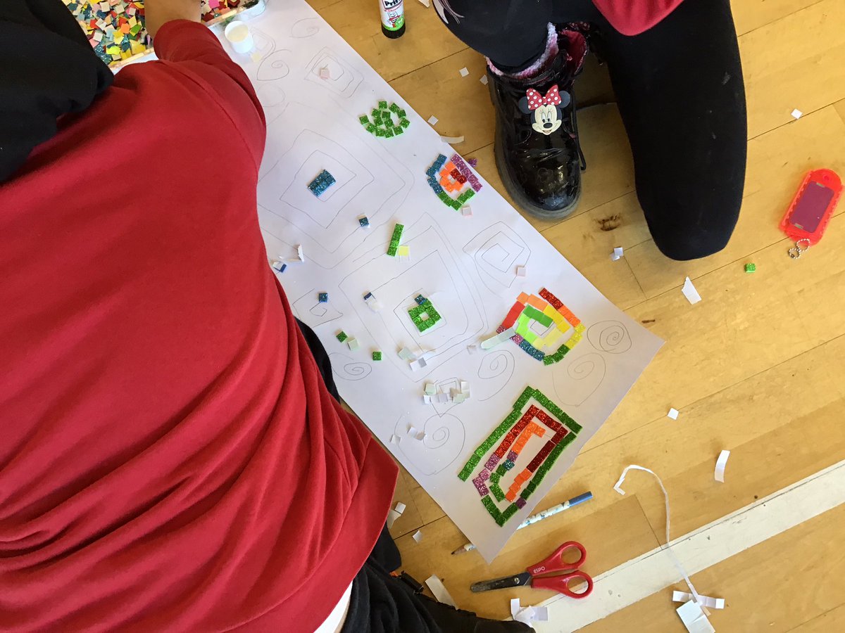 Roman mosaics in Class 17 this afternoon #kestrelart #kestrelhistory <a href="/kestrelmead/">Kestrel Mead Primary Academy</a>