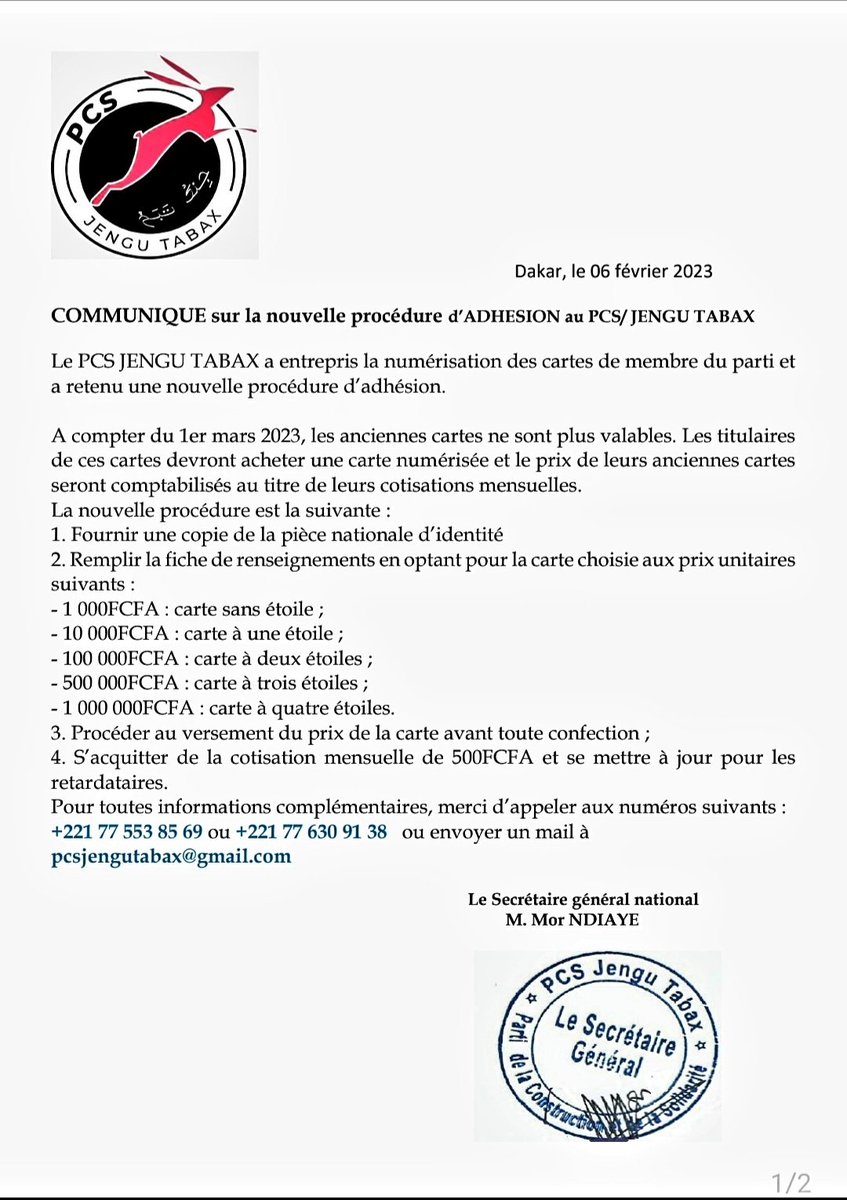 momarndao1's tweet image. Les differentes nouvelles #cartes de #membre, novatrices, du PCS Jengu Tabax disponibles. 
Merci de passer votre commande. 
#Sénégal #sénégalais #jengu #tabax #Kamâh #kebetu #changement_de_cap #environnement #protection #innovation