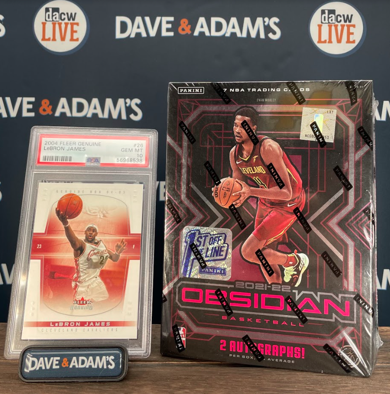 dacardworld's tweet photo. GIVEAWAY 🚨

There is a new #ScoringKing &amp; we're GIVING AWAY a sealed FOTL 2021/22 Panini Obsidian Basketball box + Gem Mt 10 2004 Fleer LBJ Card to a follower! 

To Enter:
• Follow Us 
• RT &amp; Like 
• Reply w/ your favorite LeBron moment of all time!

Winner announced 02/13! https://t.co/jk1sTw15S8