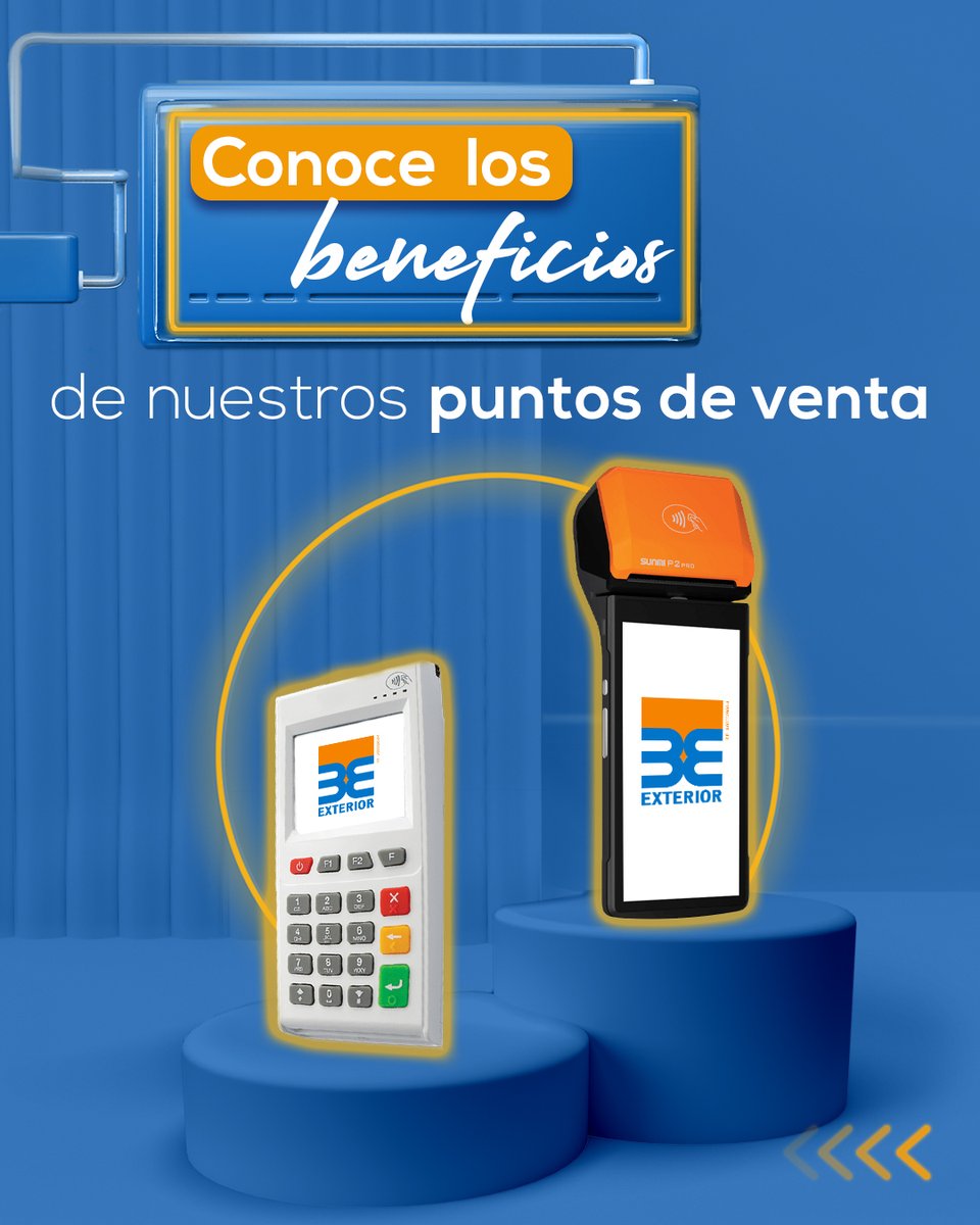 BancoExterior's tweet photo. ¡No te pierdas la oportunidad de hacer crecer tu negocio! Con nuestros puntos de venta y sus múltiples beneficios podrás hacer que tu negocio suba de nivel e incremente sus ventas.
https://t.co/LHP130Paw2
#BancoExterior #PuntoDeVenta #Venezuela #PuntoDeVenta #postponeJEE https://t.co/uqadrraJrc