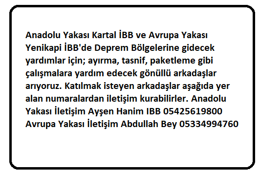 <a href="/AFADTurkiye/">AFAD</a> <a href="/LEVOBALIM/">Levent Balım</a> <a href="/jahreindota/">Jahrein</a> <a href="/ahbap/">Ahbap</a>