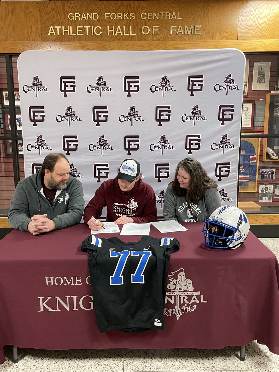 Congrats to <a href="/michael_torg/">Michael Torgerson</a> on signing his Letter of Intent to play college football at <a href="/mayville_FB/">Comet Football</a> in 2023-24! He will join current teammates Tristan Raymond and <a href="/Haakejayden/">Jayden haake</a> there next Fall!
<a href="/GFC_football/">GFC Football</a> 
#GFCProud
#OnwardCentral
