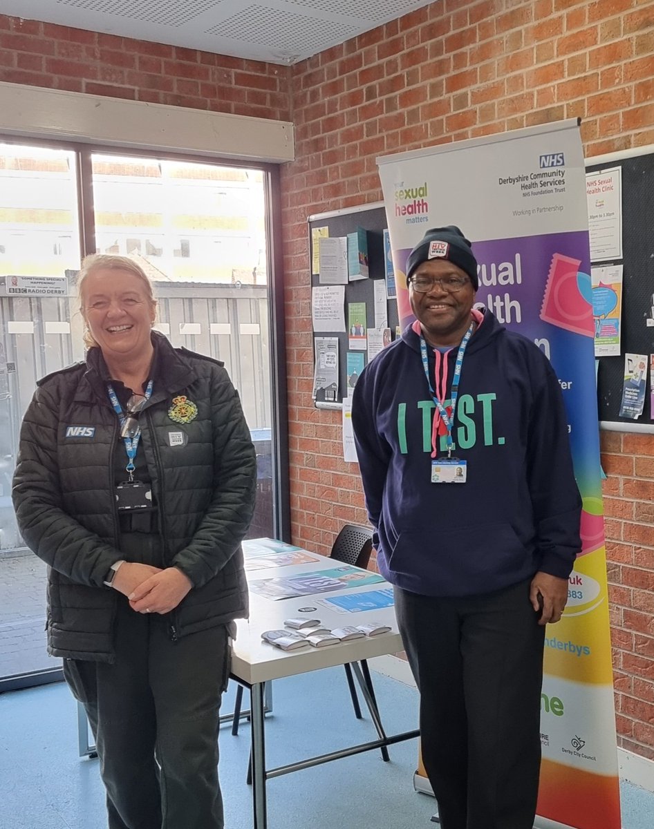 Tracy Cunningham (@cunningham118) on Twitter photo Brilliant engagement at today's event #HIVTestingWeek #roughsleepers #Homeless <a href="/DerbyHomes/">Derby Homes</a> <a href="/derby_mission/">Derby City Mission</a>
<a href="/DCHStrust/">Derbyshire Community Health Services NHS FT</a> <a href="/EMASNHSTrust/">East Midlands Ambulance Service NHS Trust</a> Brilliant engagement at today's event #HIVTestingWeek #roughsleepers #Homeless <a href="/DerbyHomes/">Derby Homes</a> <a href="/derby_mission/">Derby City Mission</a>
<a href="/DCHStrust/">Derbyshire Community Health Services NHS FT</a> <a href="/EMASNHSTrust/">East Midlands Ambulance Service NHS Trust</a>