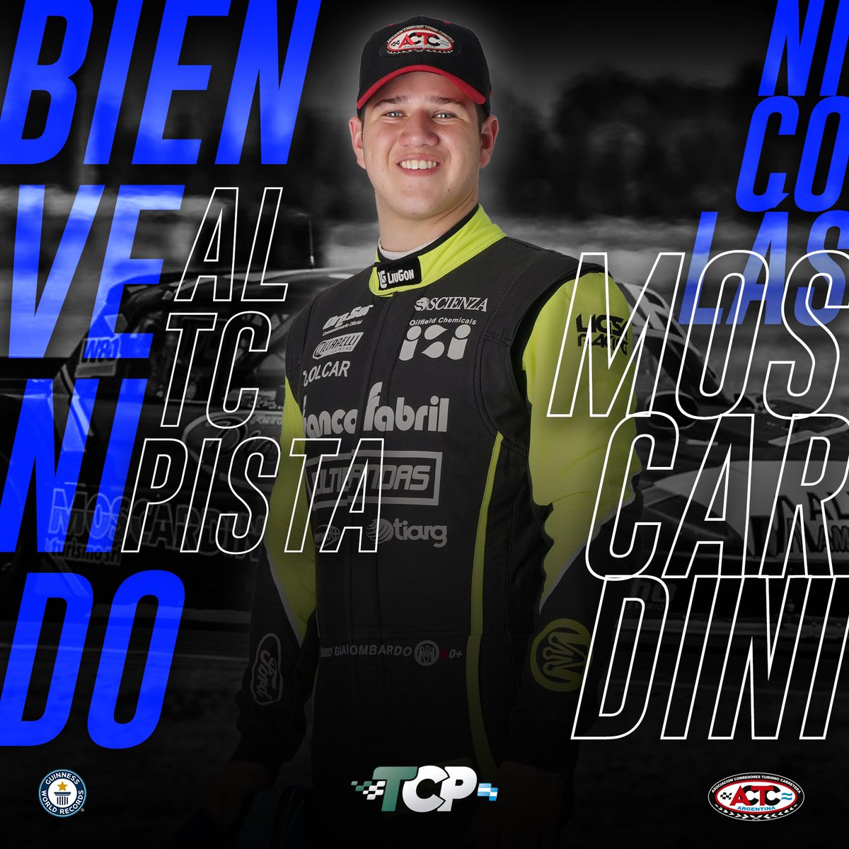 actcargentina's tweet photo. Bienvenidos al #TCPista 👋🏻😎

👉🏼 Jerónimo Teti
👉🏼 Thomas Micheloud 
👉🏼 Nicolás Moscardini 

#ACTC #TCP #CaminoAlTC https://t.co/rtmZ8A9rId