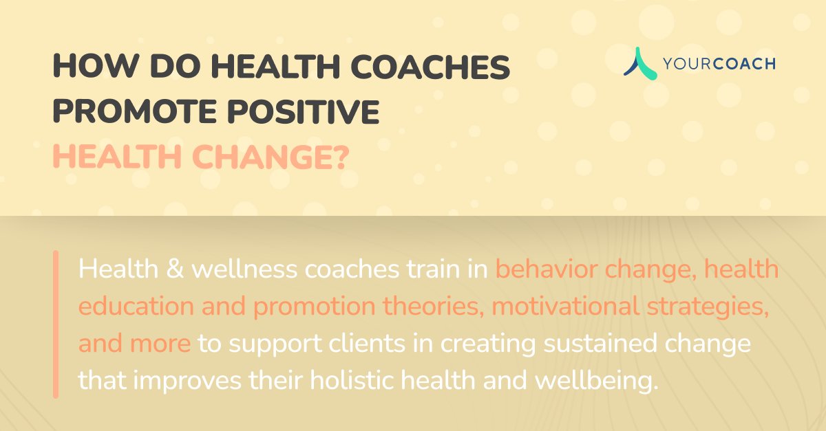 YourCoachHealth's tweet photo. How are health coaches so effective in promoting lasting #healthchange? There are plenty of evolving tools in a health coachβs toolkit that have been scientifically proven to promote change. Here are a few; for more, check out ourHealth Coaching Industry Report (link in bio!) https://t.co/d5oioLopRf