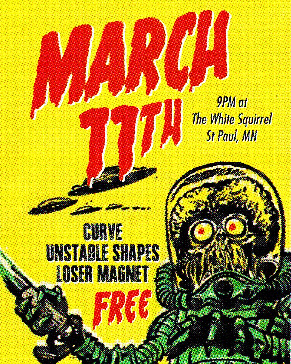 We will be performing again on March 11th with Curve and <a href="/losermagnetsux/">Loser Magnet</a> at The White Squirrel in St Paul. The show is free to attend.  See you there.