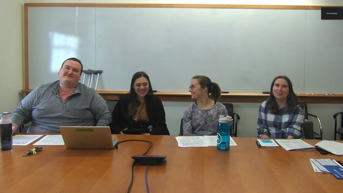 BakerLabMS's tweet photo. Great job @J_Ryan33, @JessieChappel, @aspiring_anna, and @Becca_Beres98 on your AC/DC seminar presentations on Ion Mobility! Thanks to everyone who joined us today! #MassSpec https://t.co/81aapmXWW3