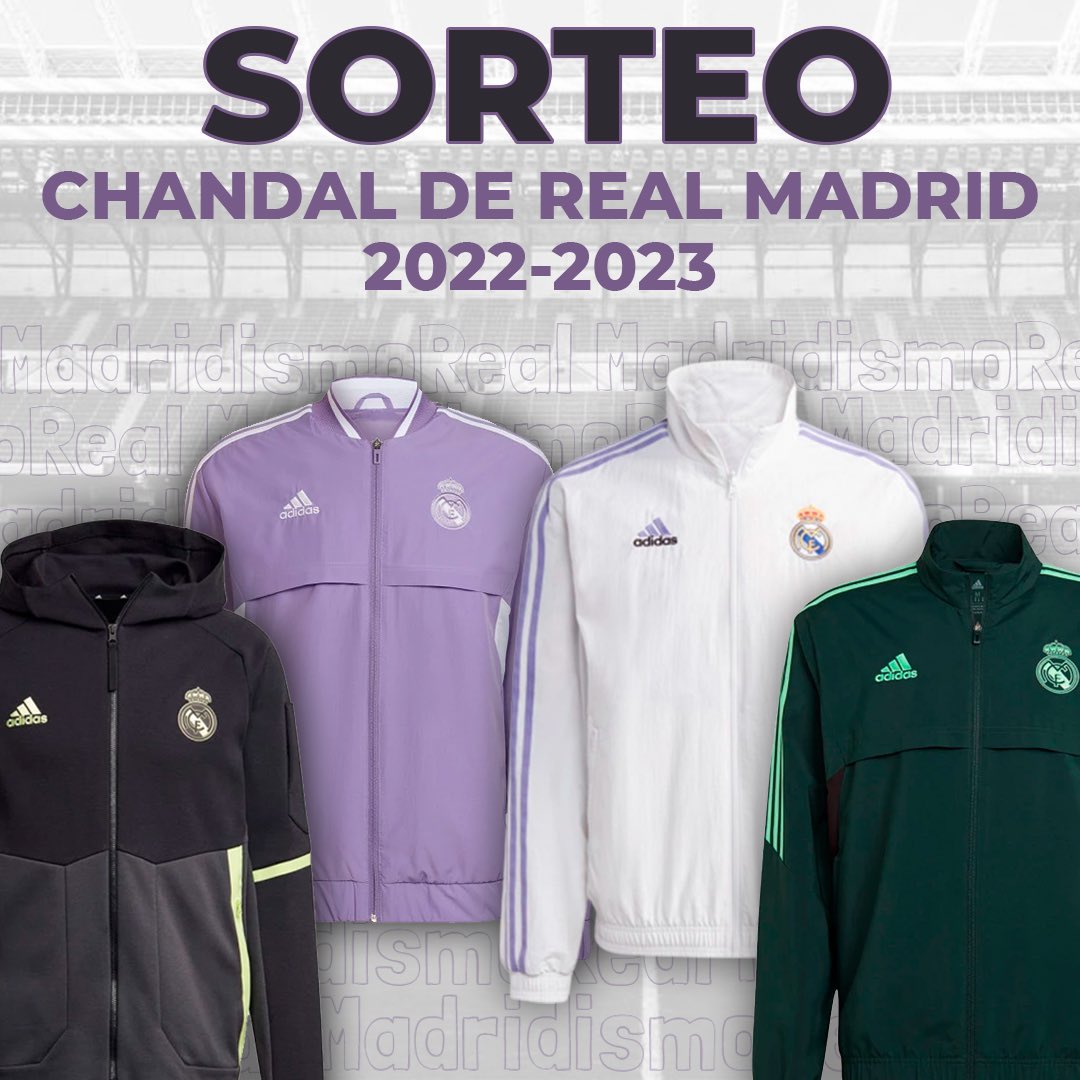 🔥 SORTEO CHÁNDAL REAL MADRID 🔥 Requisitos: 1- Dar RT a este tuit. 2- Seguir a @MadridismoreaI y a @allinbiking . El sorteo es internacional y el ganador se dará el sábado 11 de febrero.