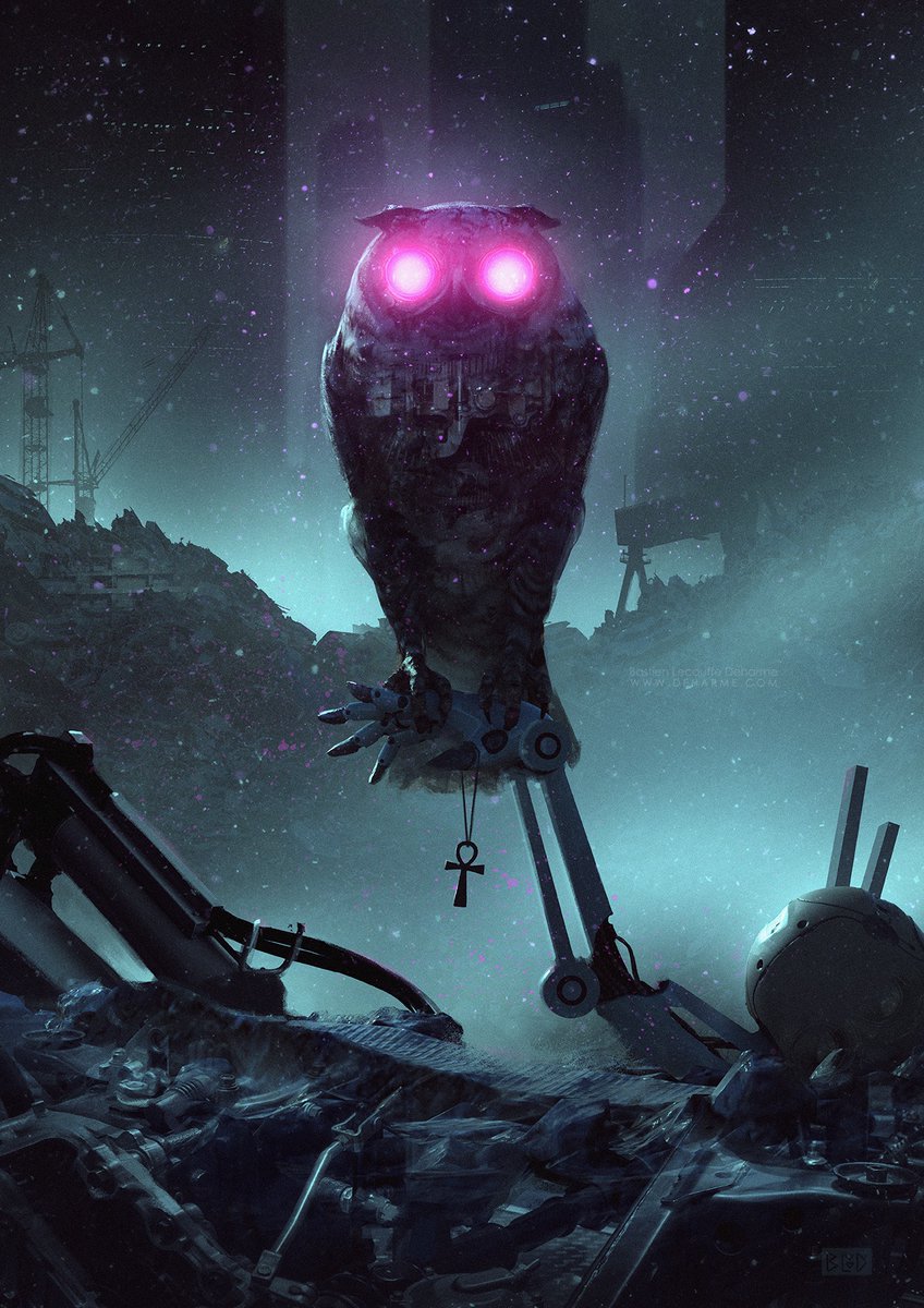 "In a flap of wings, the bird escaped through the window. 
Landing on a lamppost in the street below."

THE OWL - Memories of Retrocity 2023