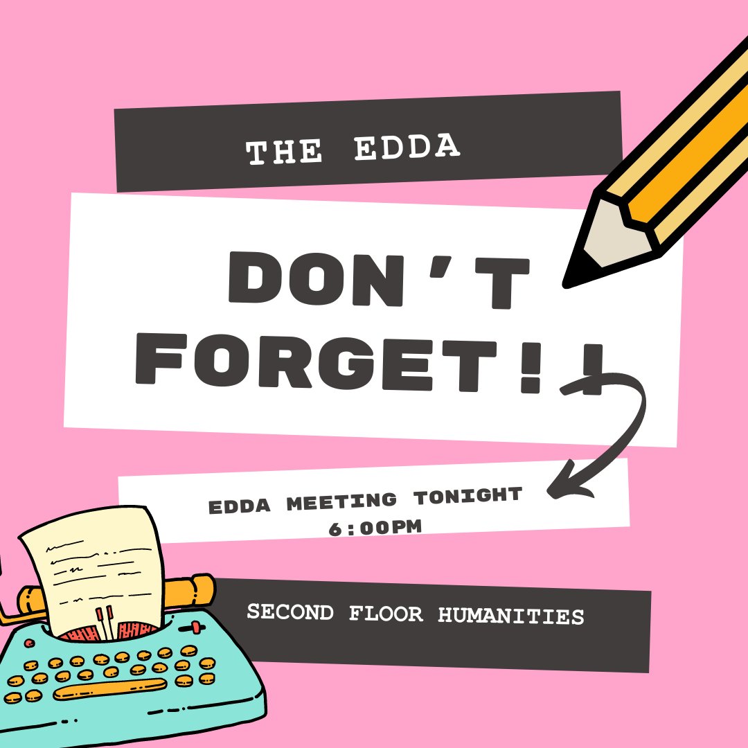 EDDA MEETING TONIGHT! SEE YOU THERE!