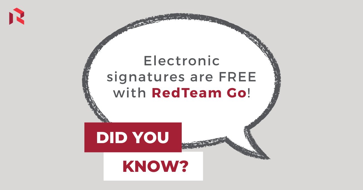 redteamsoftware's tweet photo. Did you know that electronic signatures are free with RedTeam Go? Upgrade your workflow today with RedTeam Go and take advantage of this valuable feature: https://t.co/6T31snNmLV https://t.co/newGFpOyzz