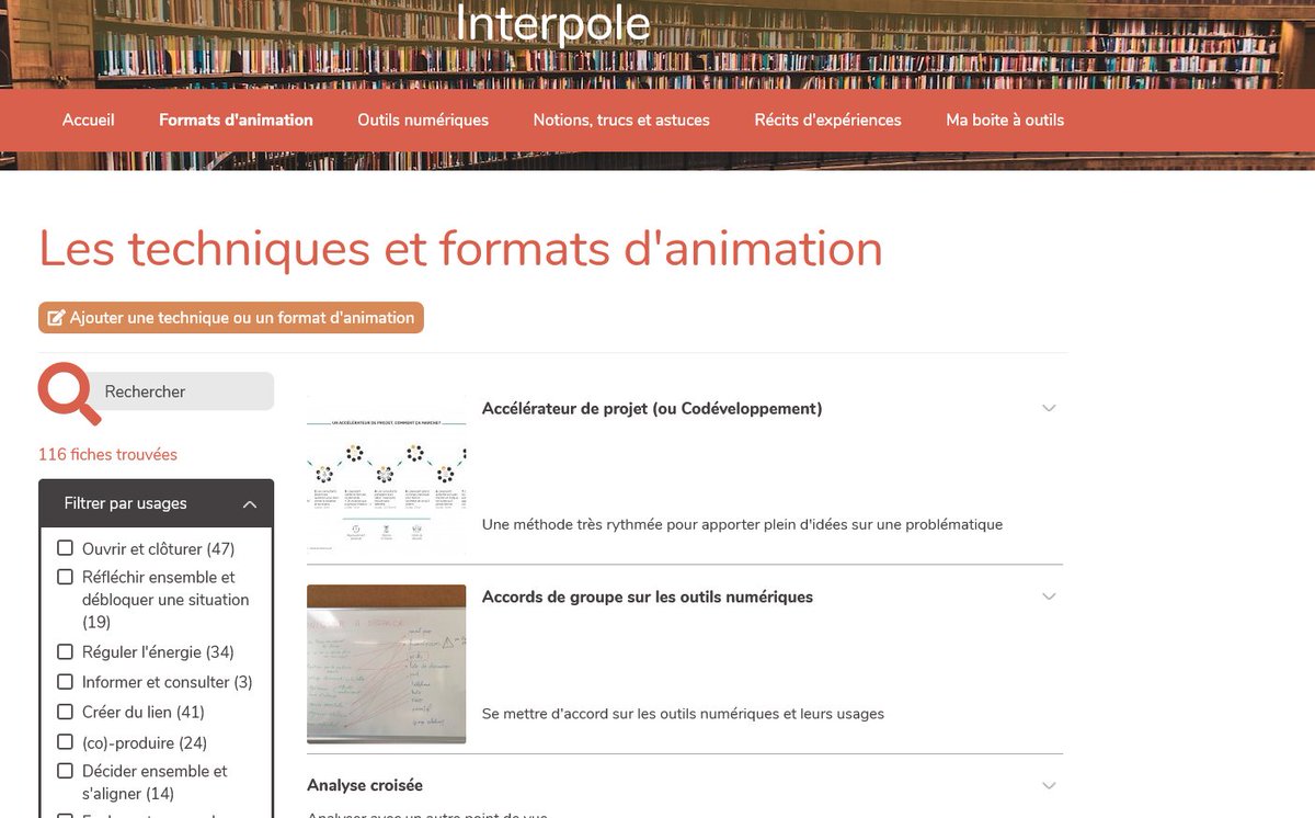 🚩116 FICHES POUR LES FORMATEURS
Un super site, les fiches d'animation sont biens détaillées, avec fonction de filtre pour une meilleure recherche. En bref c'est du prêt à l'emploi, du clé en main quoi :-) !
#formation 
interpole.xyz/?TechFor