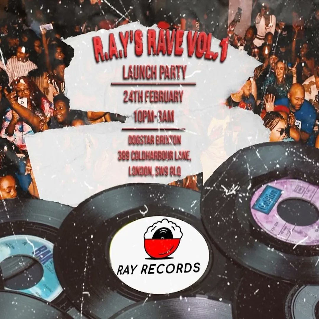 RAYRECORDS_'s tweet photo. 🚨 ANNOUNCEMENT 🚨 

Introducing RAYS RAVES!!! - A night of good vibes and even better riddims located in the heart of South London. 

Come down, shake a leg and celebrate the launch of R.A.Y Records with us! 🎉🎉🎉

Link to tickets in bio - see you there 🤪 https://t.co/fuz9tKAzB7